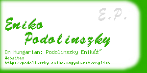 eniko podolinszky business card